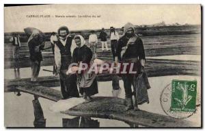 Old Postcard Carnac Plage Saltmarsh The notes TOP salt