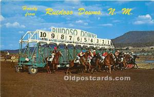  New Mexico, NM, USA Horse Racing Postcard Ruidoso Downs