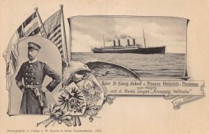 J77/ Germany Wilhelm Fahrt Sr Konigl Hoheif Ship Postcard c1910 111