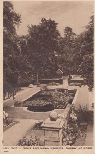 Bourneville Works Lily Pond Recreation Grounds Advertising Postcard