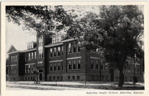 Old SABETHA Kansas Kans Ks Postcard SABETHA GRADE SCHOOL K257