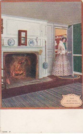 Beautiful Lady The 1847 Girl Living Room Scene