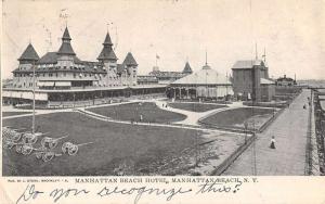 Manhattan Beach New York Hotel Birdseye View Antique Postcard K60194