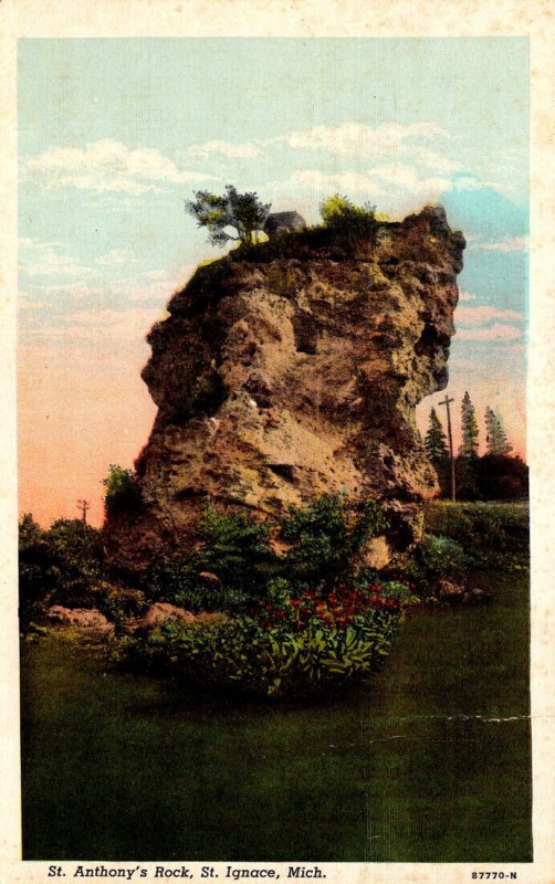 Michigan St Ignace St Anthony's Rock Curteich