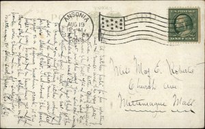 Ansonia CT Naugatuck River & RR Bridge c1910 Postcard