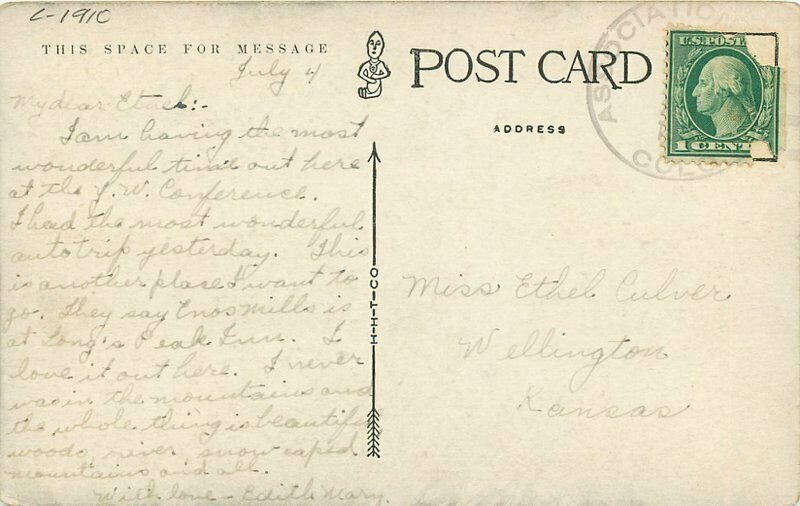 C-1910 Estes Park Colorado Long's Peak #1477 Postcard HTT Co 6074