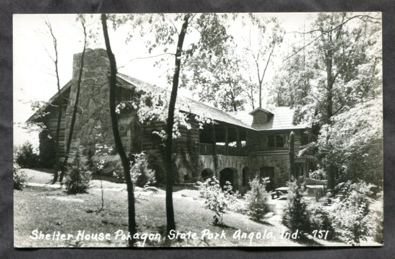 dc1815 - ANGOLA Indiana 1950s Shelter House Real Photo Postcard