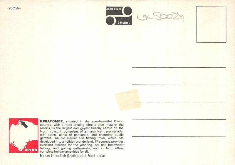 uk50024 ilfracombe from capstone north devon uk