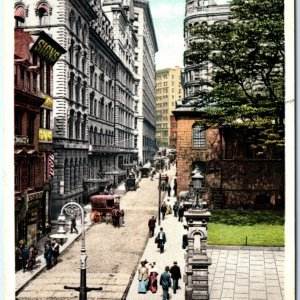 c1906 Boston, MA School St & Parker House Downtown Main St North Postal Sta A145