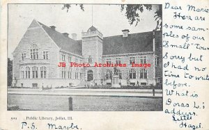 4 Postcards, Joliet Illinois, Public Library, Various Scenes