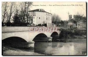 Old Postcard Sorgues bridge over the Ouveze and Entree of town North Coast
