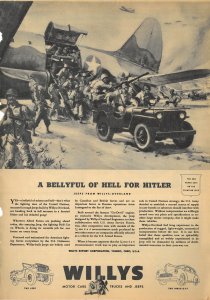 Hell for Hitler, Vintage Star Weekly Page, 1943 WW II Photographs, Military