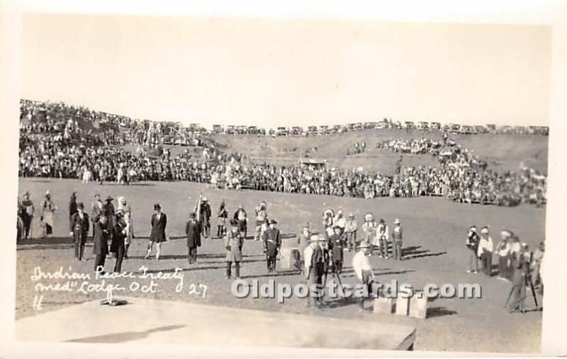 Indian Peace Treaty Med Lodge Oct 27 1912 Medicine Creek, Kansas USA Indian U...