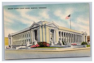 Vintage 1940s Postcard Shelby County Court House, Memphis, Tennessee