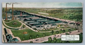 HERSHEY PA HOME OF CHOCOLATE COMPANY ADVERTISING ANTIQUE POSTCARD