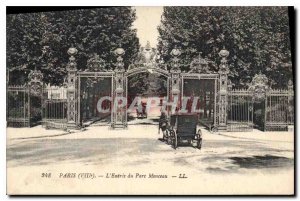 Postcard Old Paris VIII Entree Parc Monceau