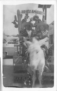 Mexico 1950s Donkey Tourist Adios Amigo RPPC Photo Postcard 21-12714