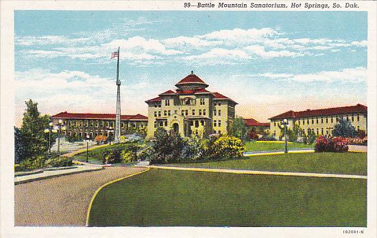 Battle Mountain Sanatorium Hot Springs South Dakota Curteich