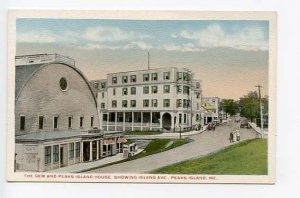 Peaks Island ME Island House and The Gem Theatre Street View Postcard