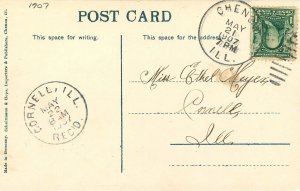 1907 Chenoa Illinois High School Schurmann & Hopps Postcard 25-11844