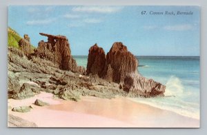 Cannon Rock and Beach Bermuda UNP Chrome Postcard B14