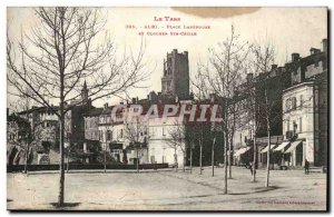 Albi Old Postcard Place Laperouse and steeple St. Cecilia