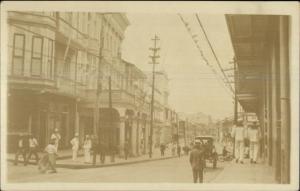 Havana or Vera Cruz? - Street Scene Sailors c1910 Real Photo Postcard