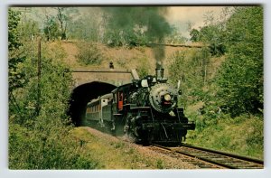 Railroad Postcard Train Railway Locomotive 97 Terryville Conn Tunnel Chrome