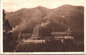 Canada Banff Springs Hotel Sulphur Mountain Vintage Postcard 03.61