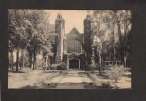 ME Chapel Bates College Lewiston Maine Black & White postcard Photolux