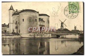 Postcard Old Windmill Bruges The door Holy Cross