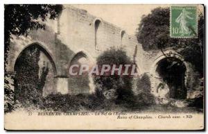 Postcard Ancient Ruins Champlieu De La Nef of & # 39Eglise Ruins of Champlieu