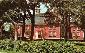 Vintage Postcard Longfellow Wayside Inn Restored By Ford Foundation Sudbury Mass