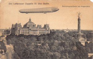 J85/ Interesting Postcard c1910 Luftkreuzer Zeppelin III Berlin Germany 6