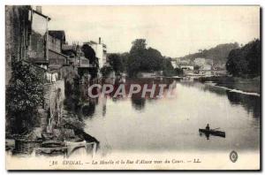 Old Postcard Epinal The Moselle And The Street D & # 39Alsace Views Of Course