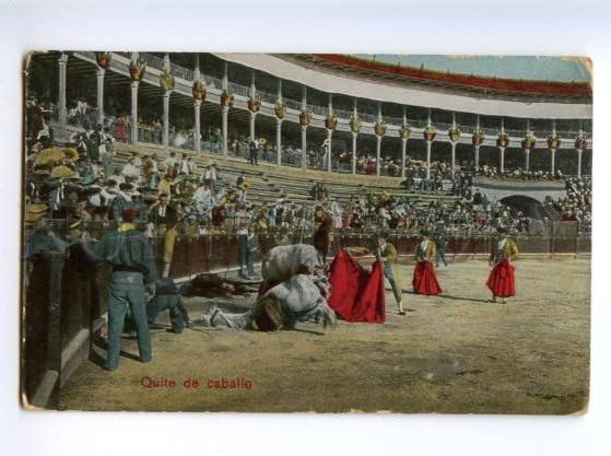 139693 SPAIN Corrida Bullfighting TORERO Horse Quite caballo