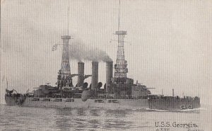 Postcard Ship USS Georgia