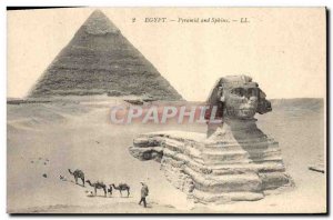 Egypt Post Card Ancient Egypt Pyramid and Sphinx