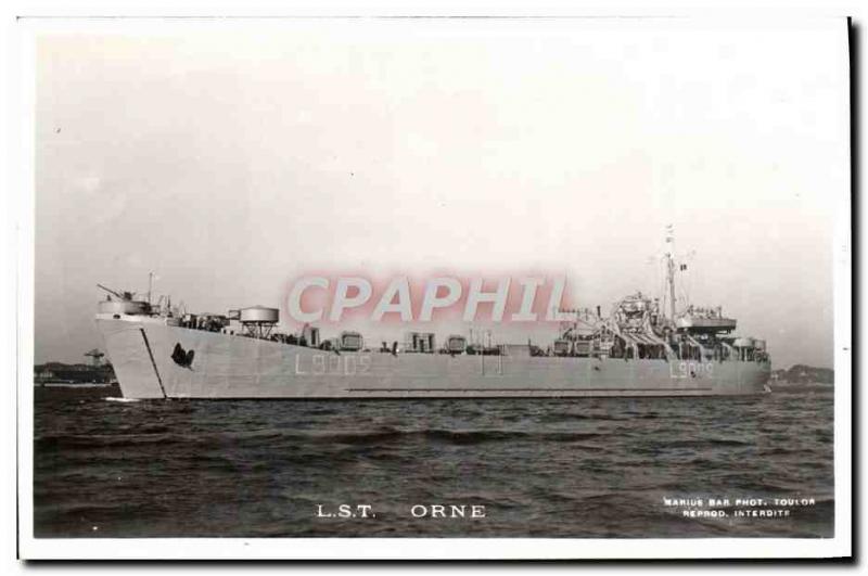 Postcard Old Ship LST Orne