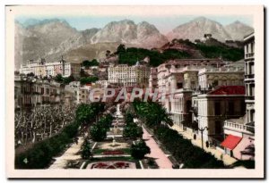 Postcard Moderne Menton The public garden