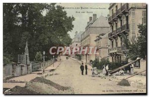 Old Postcard Luxeuil Le Bains Rue Des Bains (animated)