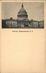 Washington DC Capitol Building 1890s Government Postal Card
