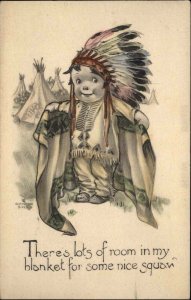 Little Boy Native American Indian Costume Charles Twelvetrees? Postcard