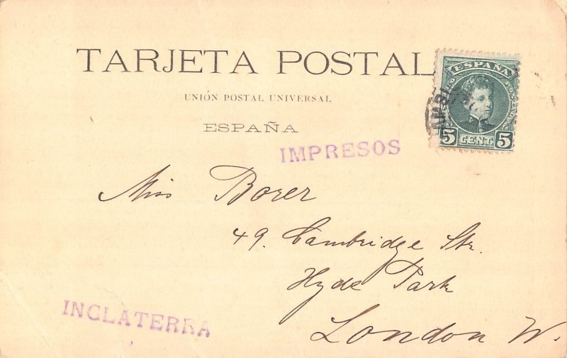 B032 Spain Job Types Workers Gathering Oranges Naranja postcard