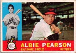 1960 Topps Baseball Card Albie Pearson Baltimore Orioles sk10573