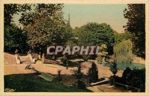 Old Postcard Le Cateau - Garden Fenelon - side view