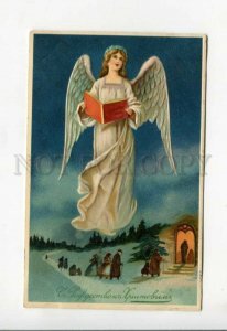 3155202 X-MAS Winged ANGEL Holy Song Vintage Color PC