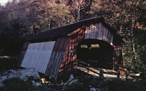 Vintage Postcard View of Drift Creek Covered Bridge Lincoln County Oregon OR