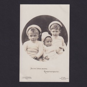 GERMANY 1912, Postcard, Sons of Crown Prince couple, Unused