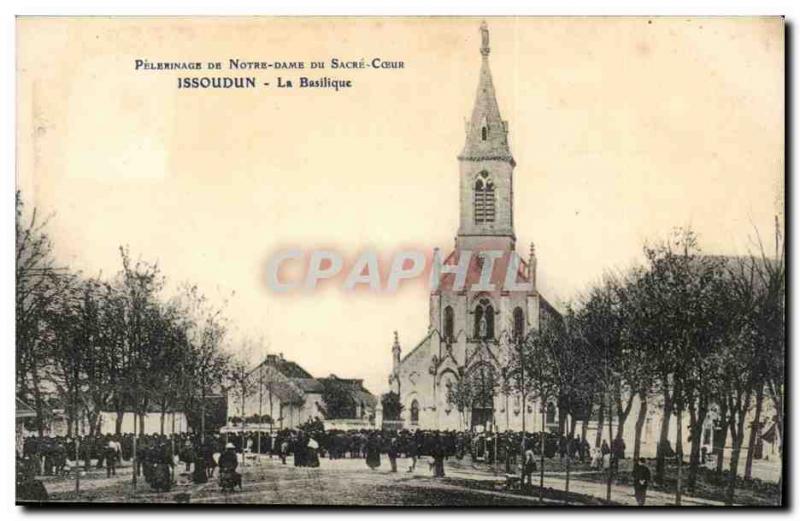 issoudun Old Postcard Pilgrimage of Our Lady of the Sacred Heart Basilica